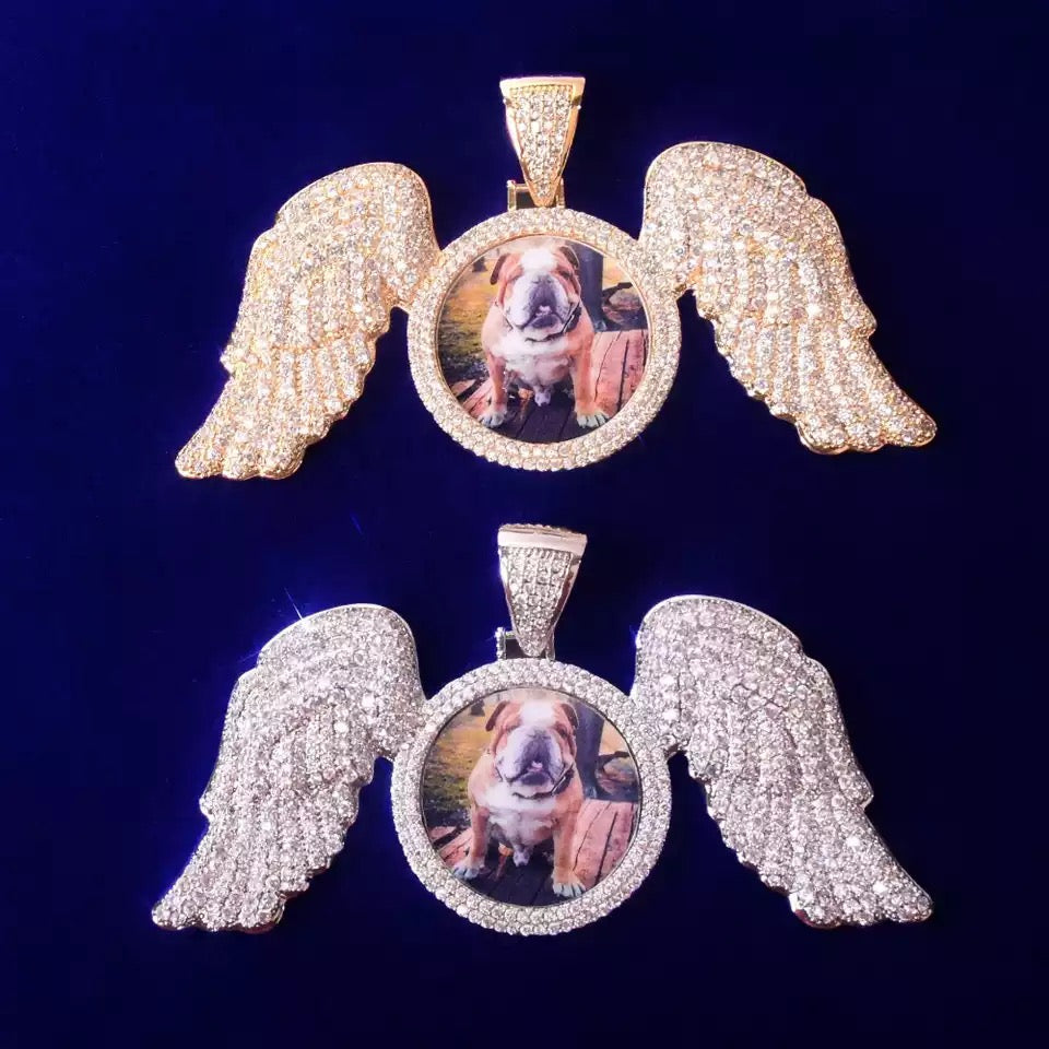 Large Wing Photo Pendant