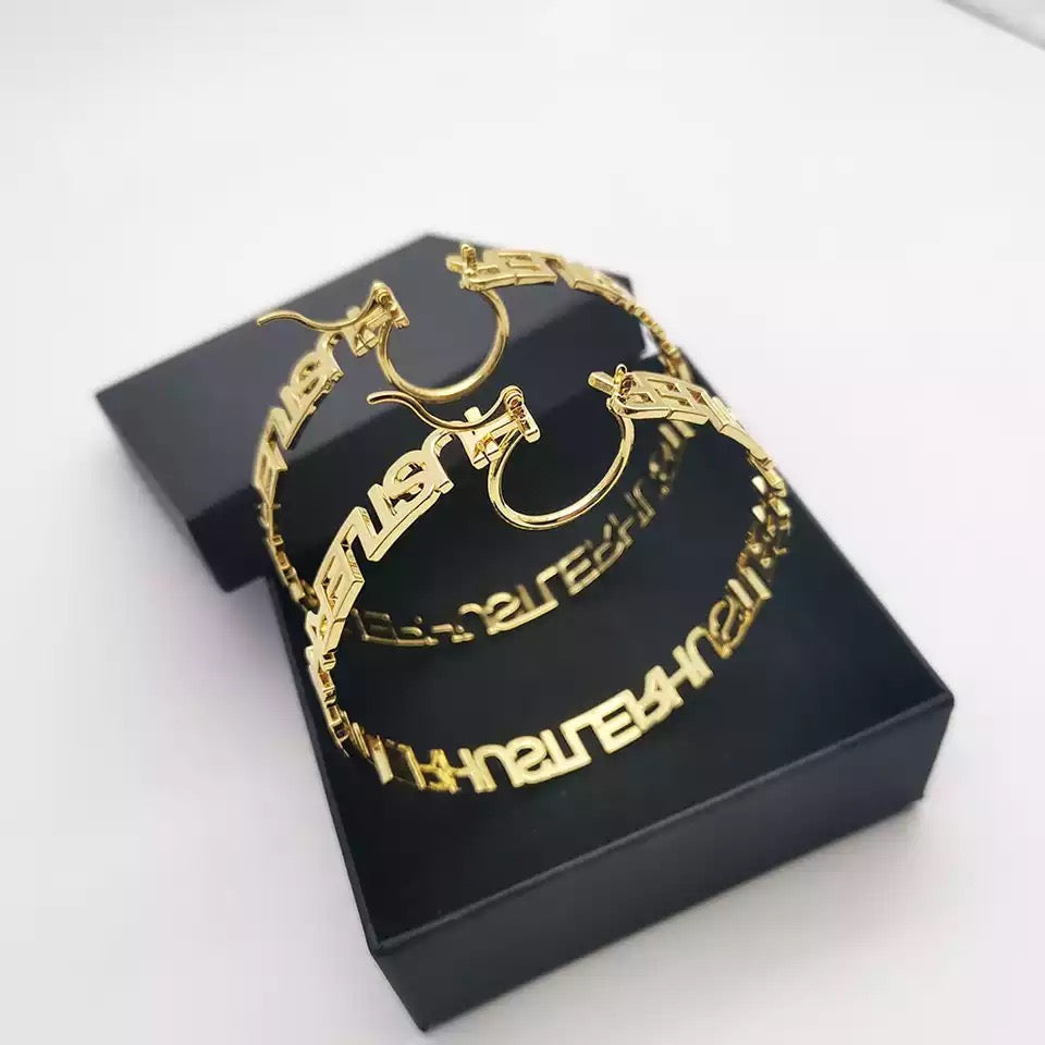 Hoop Name Earrings