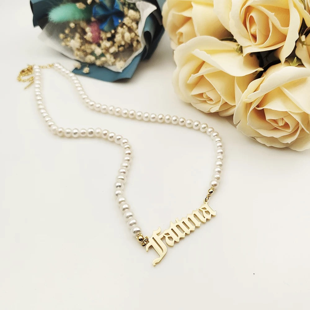 Pearl Name Necklace