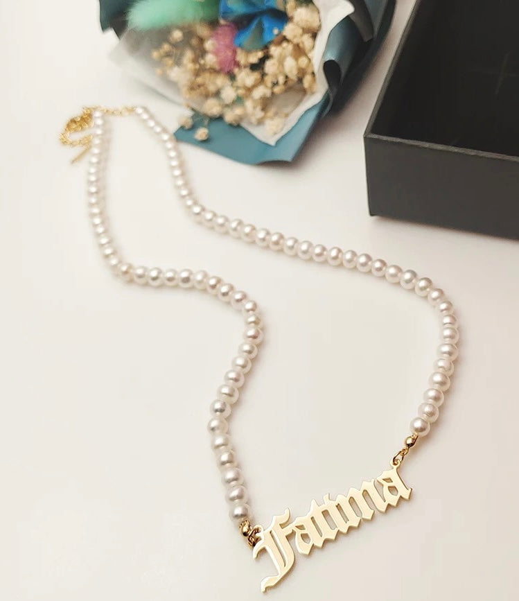Pearl Name Necklace