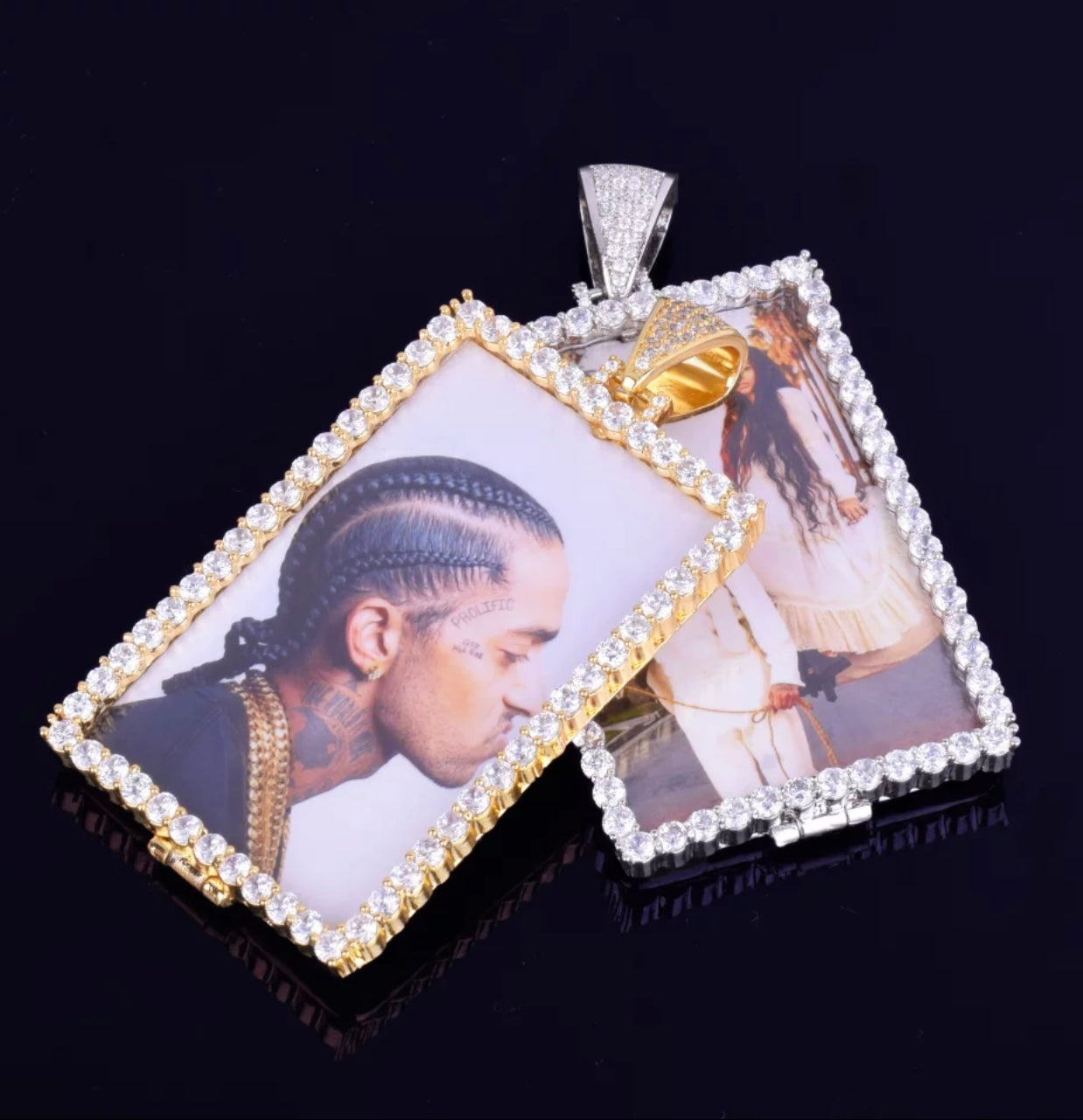Rectangular Photo Pendant Necklace